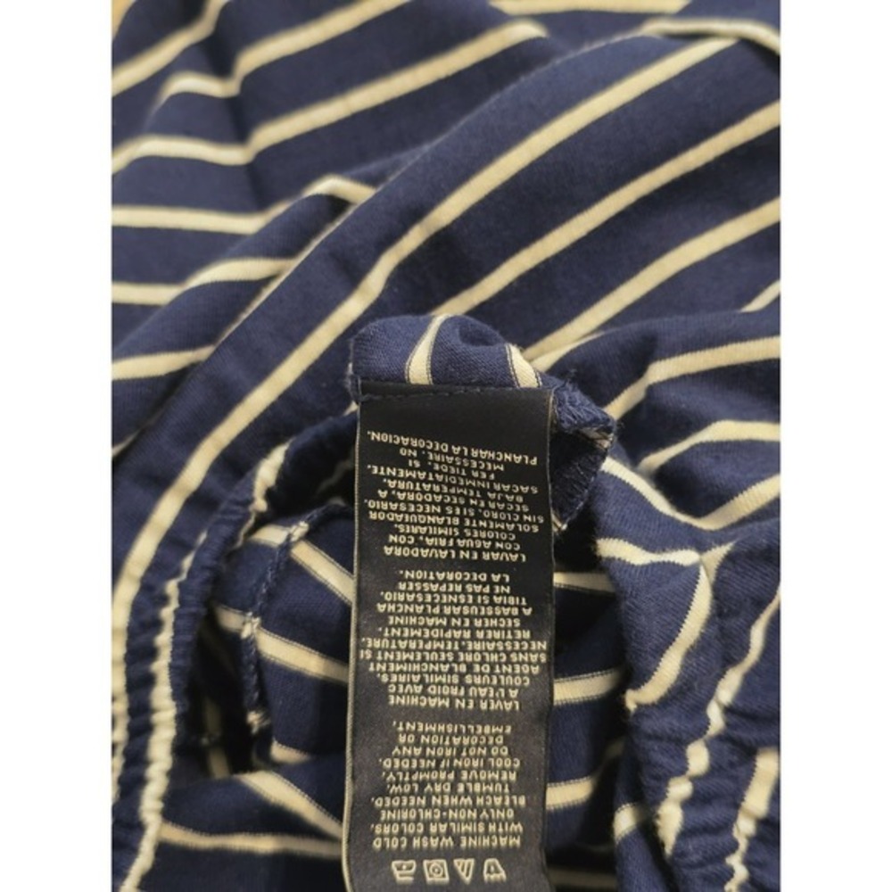 Nautica Blue White Striped Jumpsuit Girls Size M 8/10 Glitter Pineapple Nautical - Picture 9 of 10